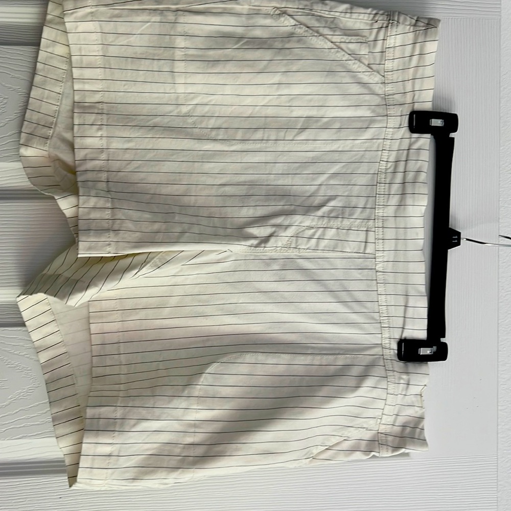 Off white pin stripe shorts